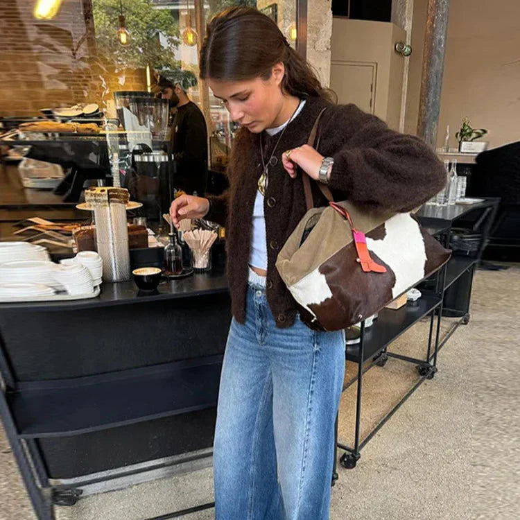 Warm Women’s Button-Up Cardigan - Waist Length Wool Mohair - Tophatter Daily Deals