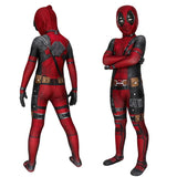 Adult & Kids Deadpool Costume with Mask and Accessories - Marvel Superhero Outfit for Halloween Kids - 5 Piece Set Halloween Costumes - Tophatter Daily Deals