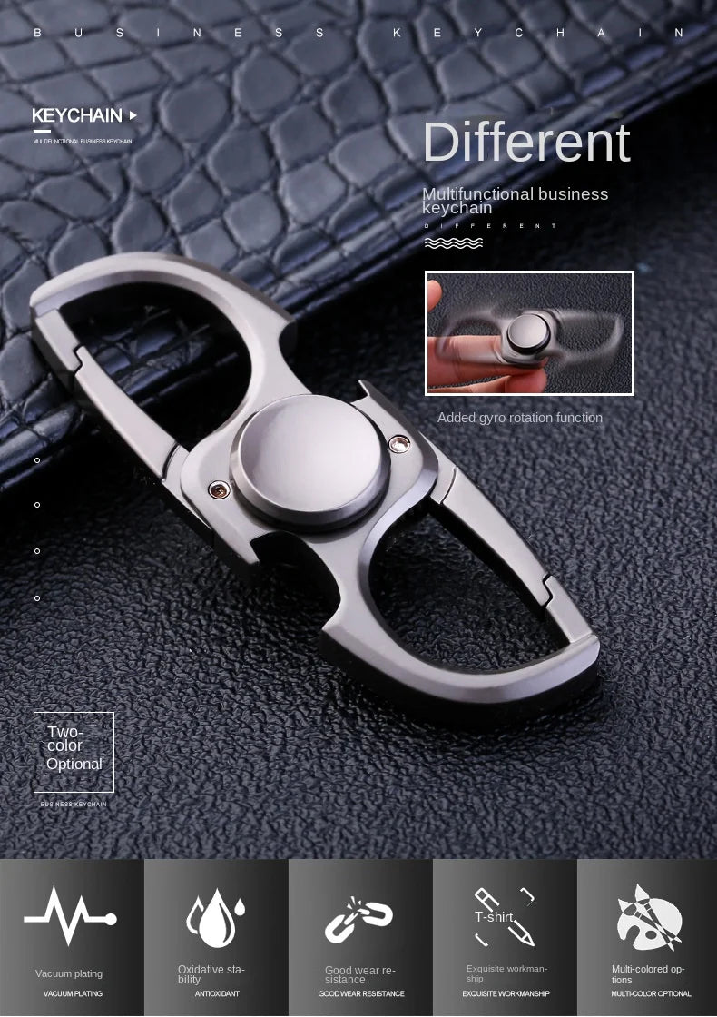 Fidget Spinner Keychain Stainless Steel EDC Gift 2025 - Tophatter Daily Deals