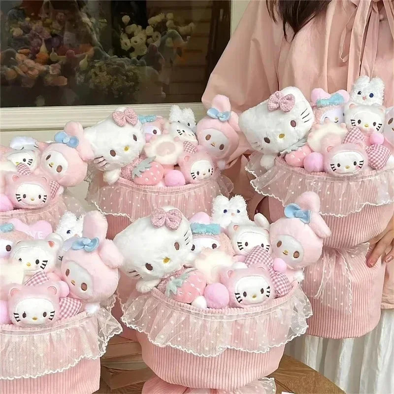 Kawaii Kuromi My Melody Hello Kitty Plush Doll Bouquet Sanrio Flowers - Tophatter Daily Deals