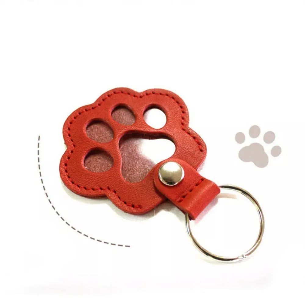 Pet Hair Keychain Paw Pendant PU Leather Hair Holder - Tophatter Daily Deals