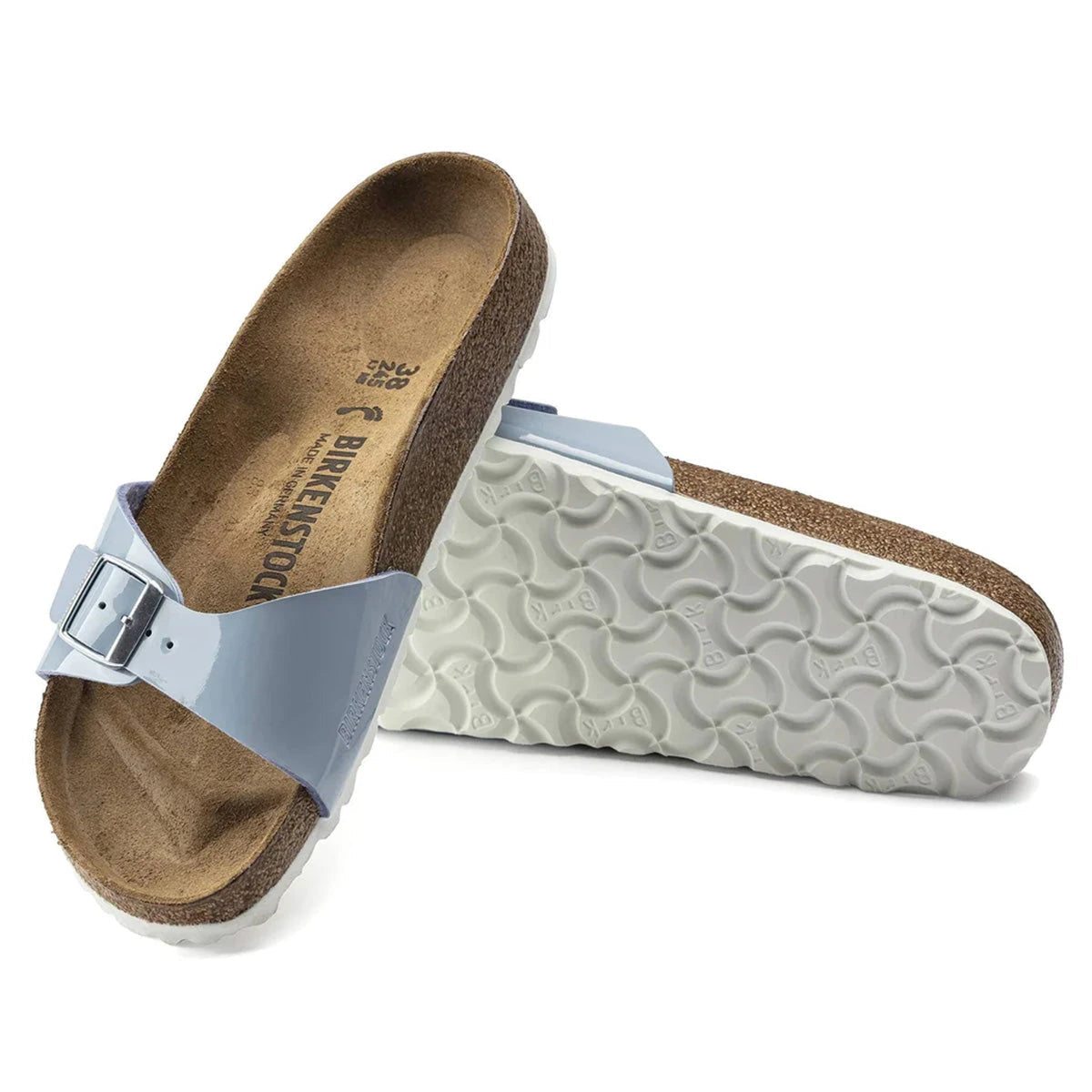 Birkenstock Women's Madrid Patent Birko-Flor Patent Sandals Footwear - Tophatter Daily Deals