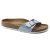 Birkenstock Women's Madrid Patent Birko-Flor Patent Sandals Dove Blue Medium Narrow Footwear - Tophatter Daily Deals