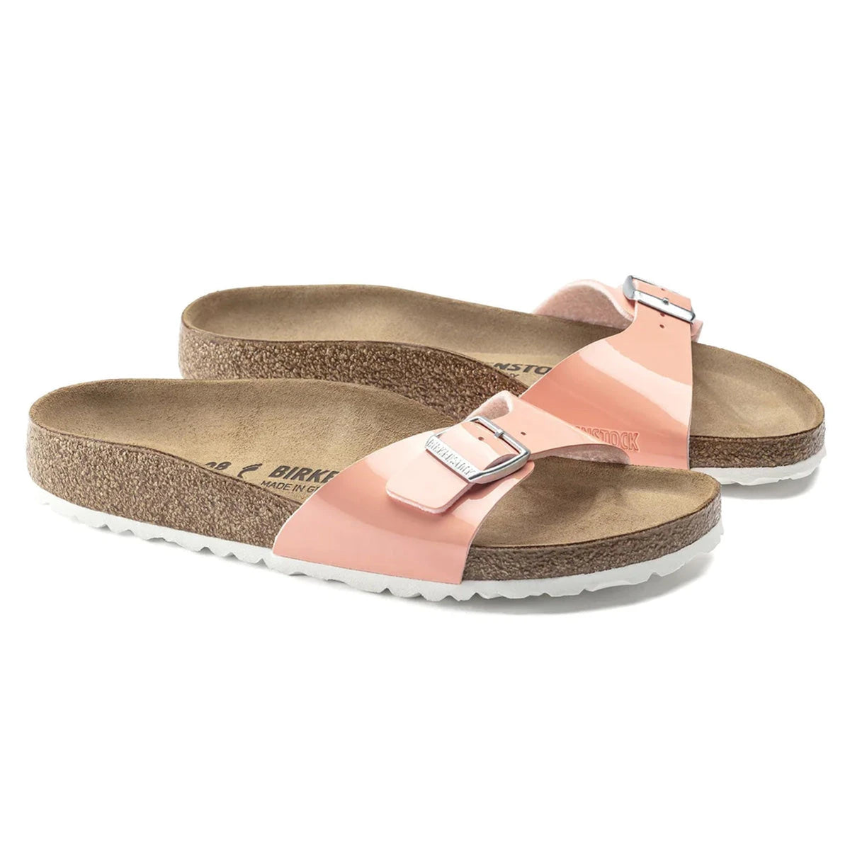 Birkenstock Women's Madrid Patent Birko-Flor Patent Sandals Footwear - Tophatter Daily Deals
