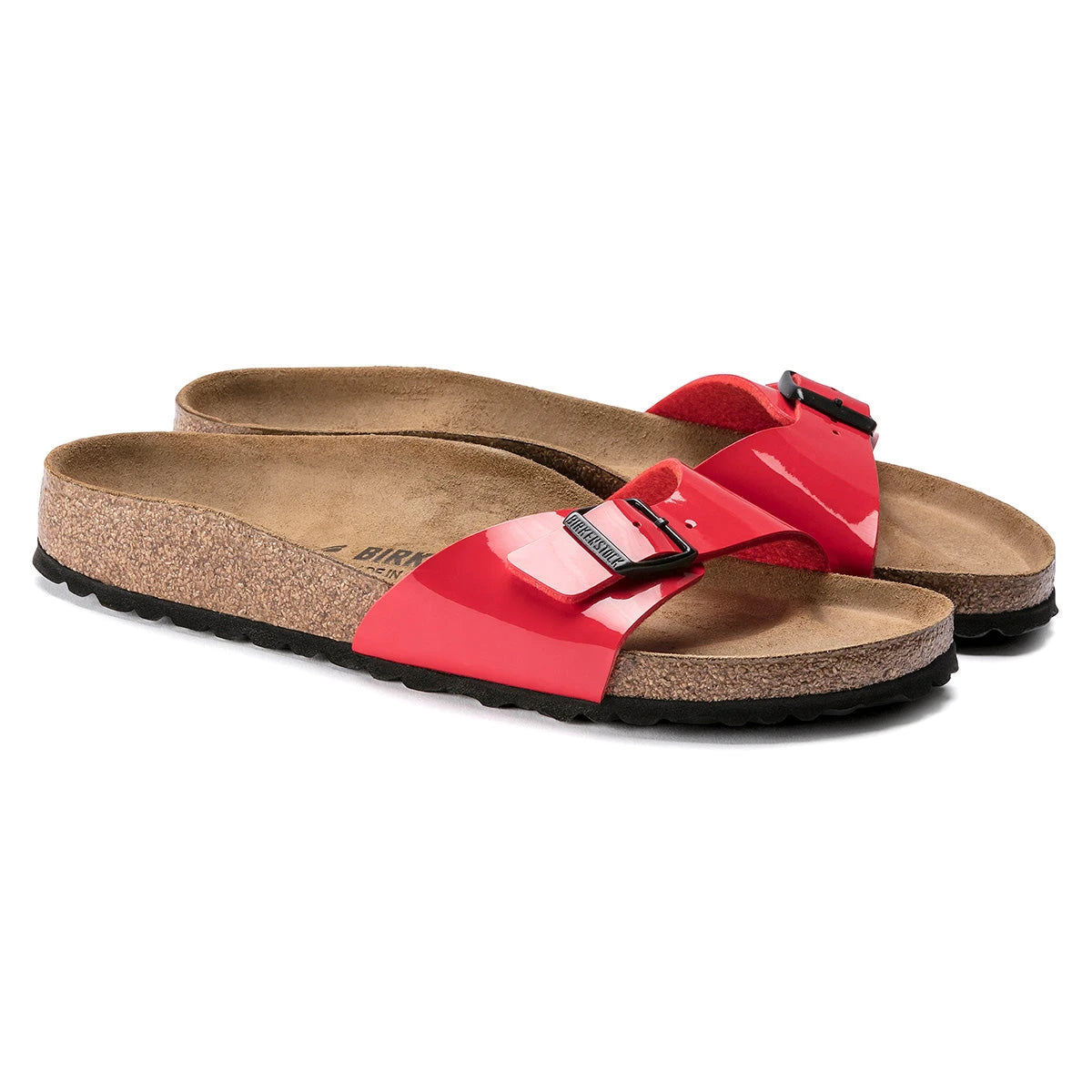 Birkenstock Women's Madrid Patent Birko-Flor Patent Sandals Footwear - Tophatter Daily Deals