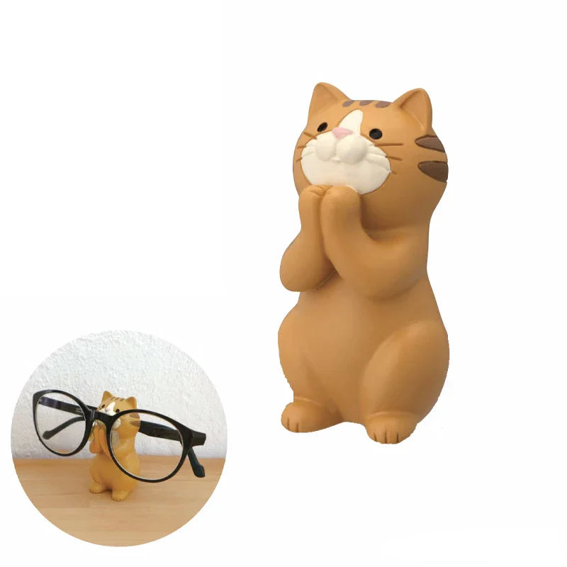 Kawaii Cat Glasses Holder Ginger Begging Animals - Tophatter Daily Deals