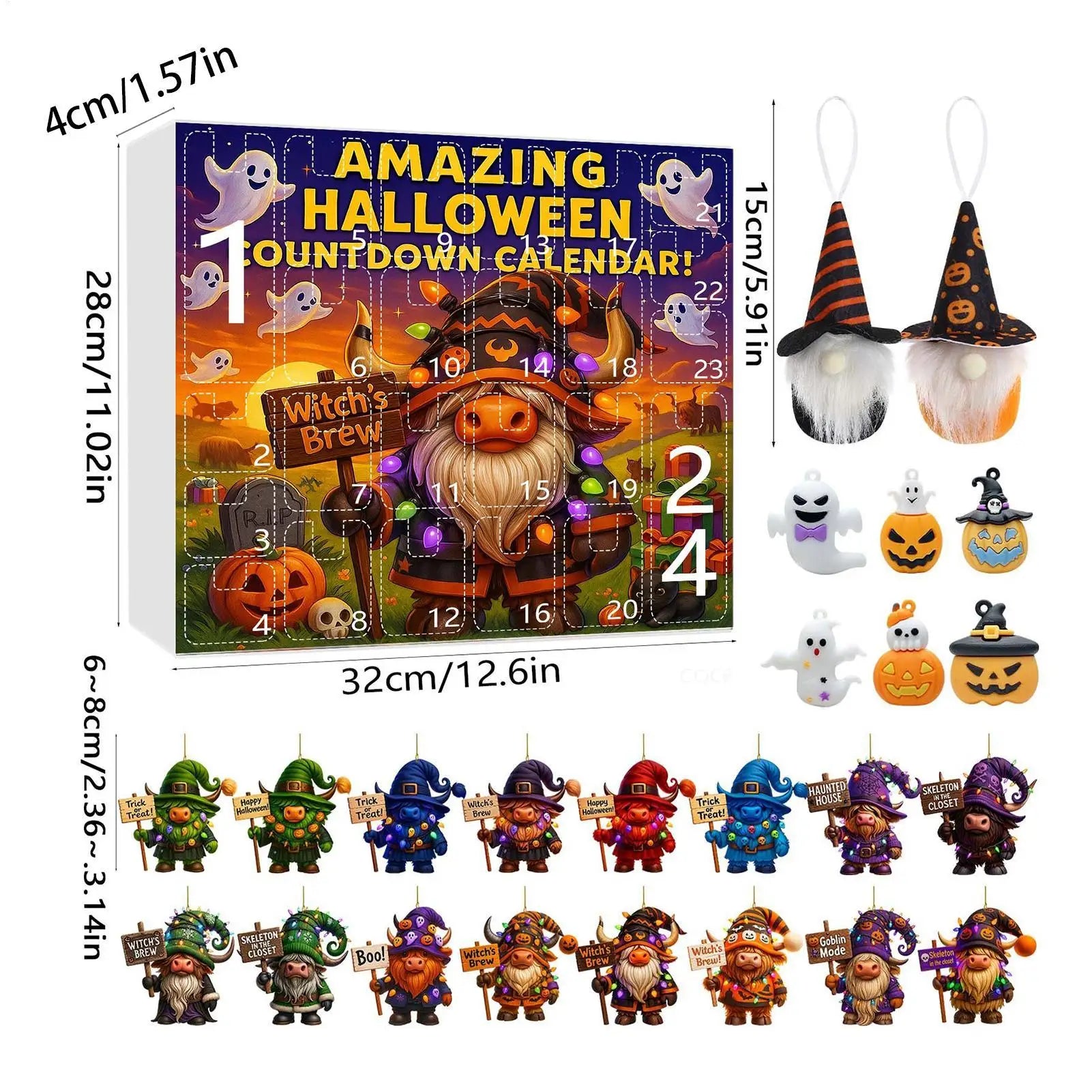 Halloween Gnome Advent Calendar Plush Countdown 2025 - Tophatter Daily Deals