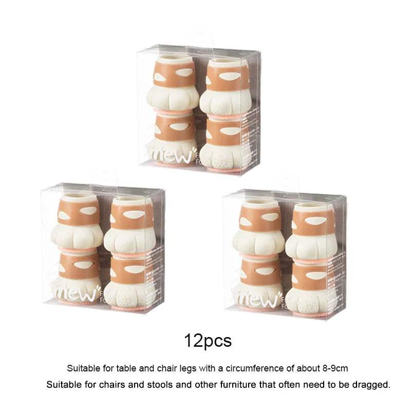 Silicone Chair Leg Caps Cat Claw Foot Pads Home Decor Felt style x 12 Animals - Tophatter Daily Deals