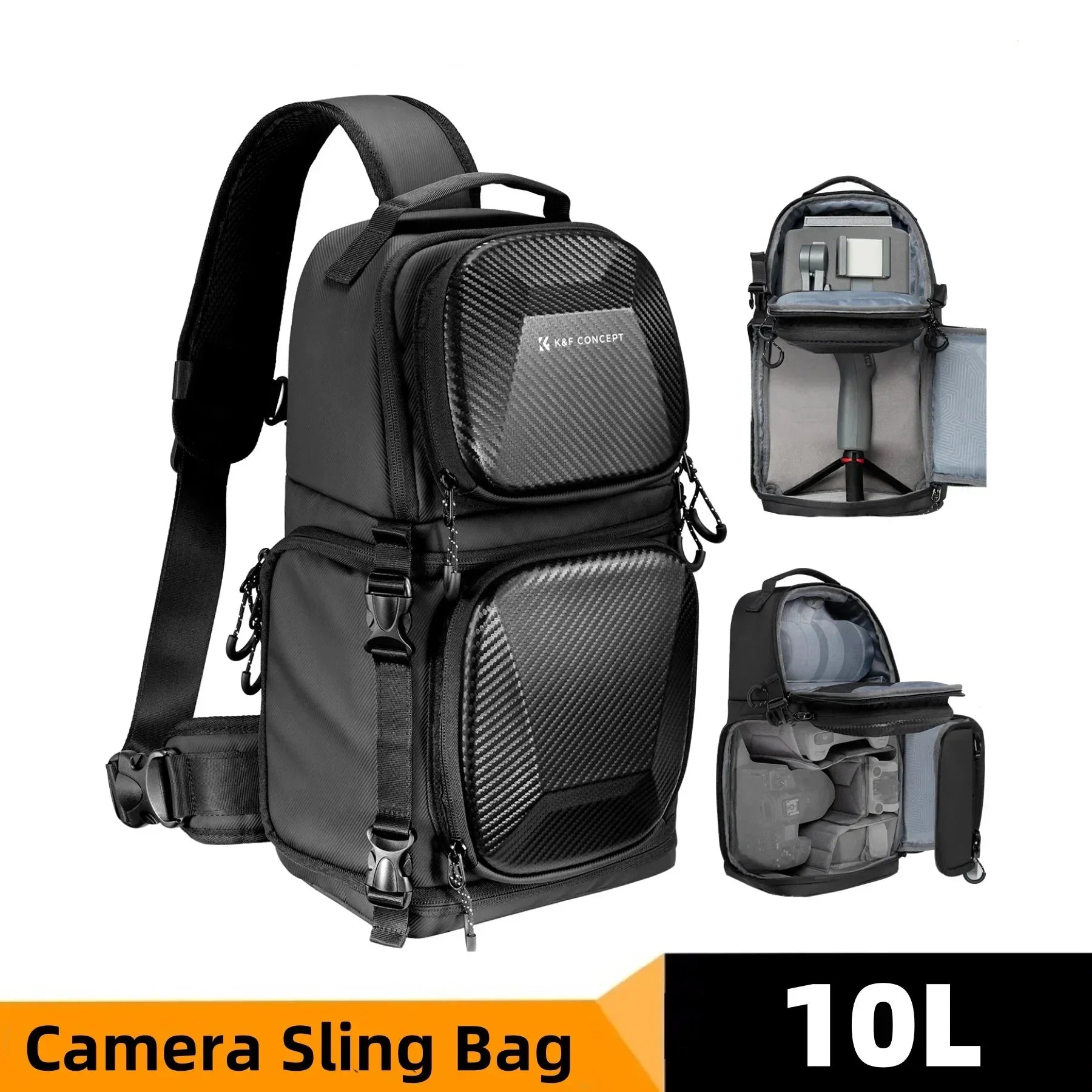 10L Hardshell Camera Sling Bag Grey Backpacks - Tophatter Daily Deals