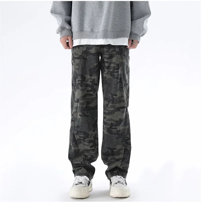 Oversized Men’s Cargo Jeans - Baggy Straight Denim Wear - Tophatter Daily Deals
