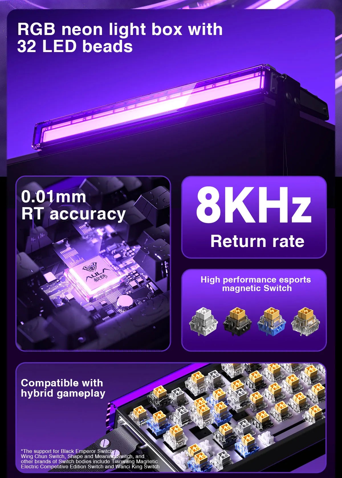 Mechanical Gaming Keyboard 68 Key RGB Compact Esports - Tophatter Daily Deals