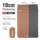 10cm Self-Inflating Air Mattress Splicable Pad Brown Camping & Hiking - Tophatter Daily Deals