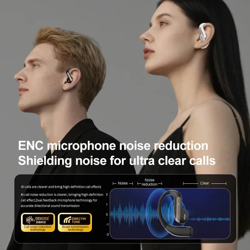 AI Translation Earbuds With Noise Canceling Ear Hook Sports - Tophatter Daily Deals
