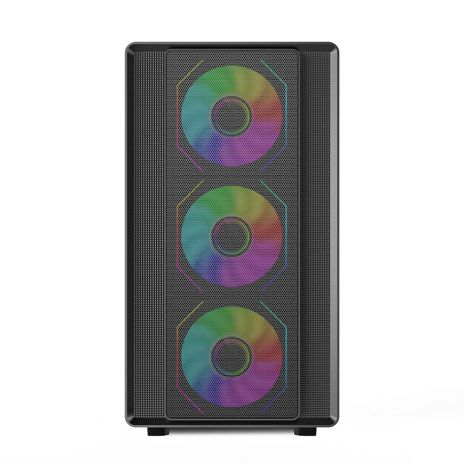 MicroATX Vertical Glass PC Case Supports 360mm Radiator - Tophatter Daily Deals