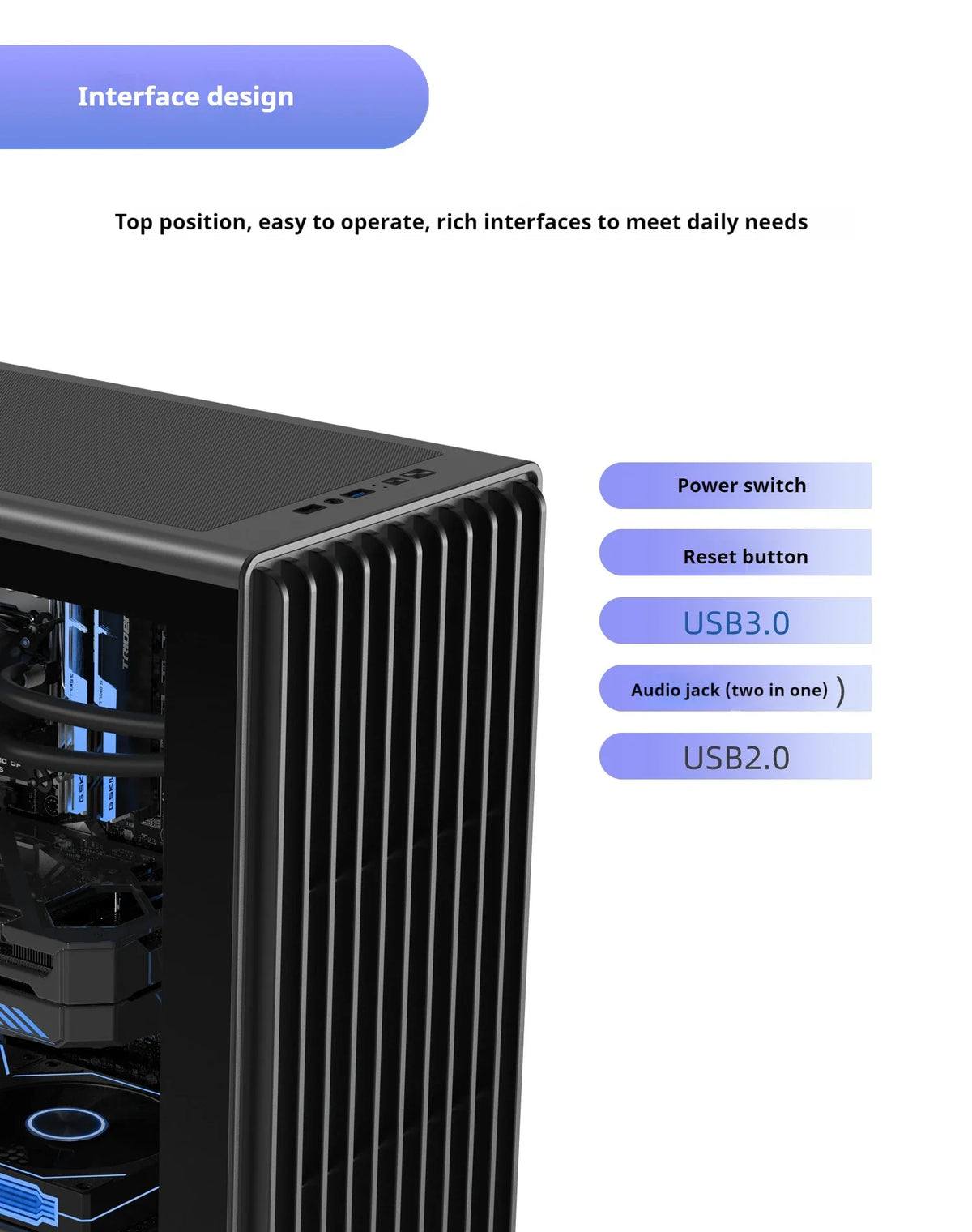 PC Case Glass Side ATX M ATX ITX Support 360mm Radiator - Tophatter Daily Deals