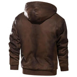 Lightweight Flattering Men's Jacket - Hooded Biker, Quilted - Tophatter Daily Deals