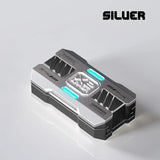 Luminous Push Slider Metal Fidget Toy EDC Stress Relief Silver - Tophatter Daily Deals