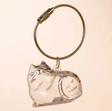 Dog Hair Keepsake Keychain Pendant Clear Resin Charm M2 - Tophatter Daily Deals
