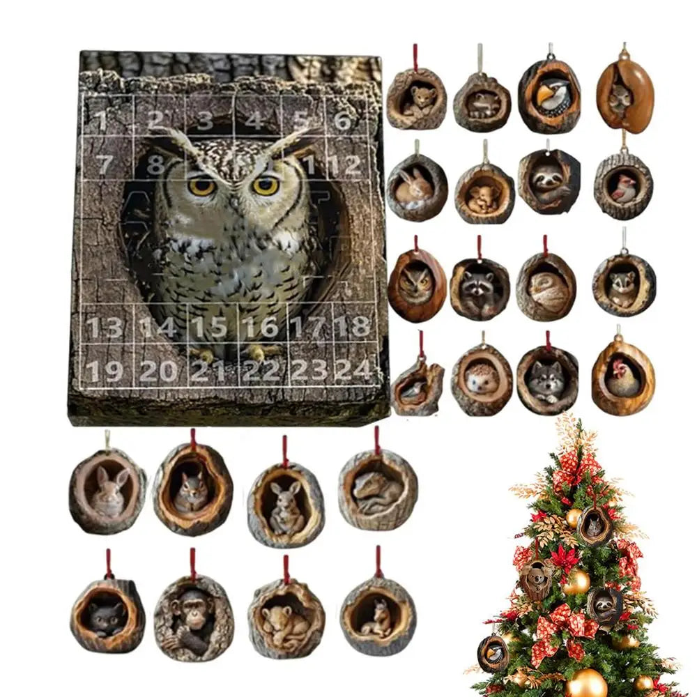 Advent Calendar Cat Countdown Hanging Tree Ornaments - Tophatter Daily Deals