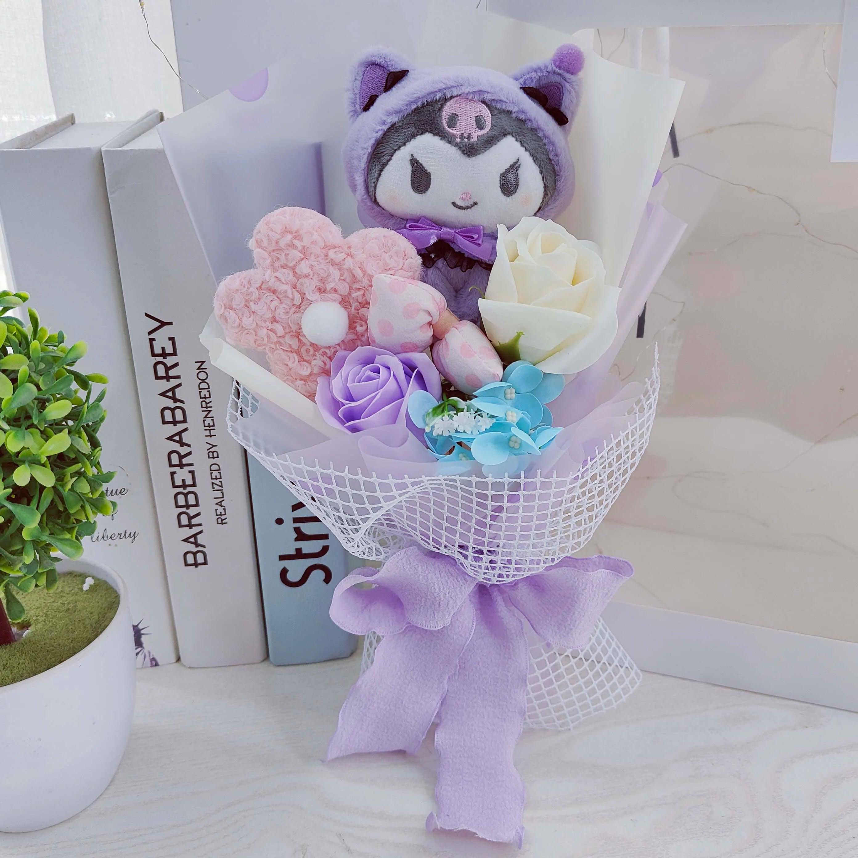 Sanrio Plush Flower Bouquet Flowers - Tophatter Daily Deals