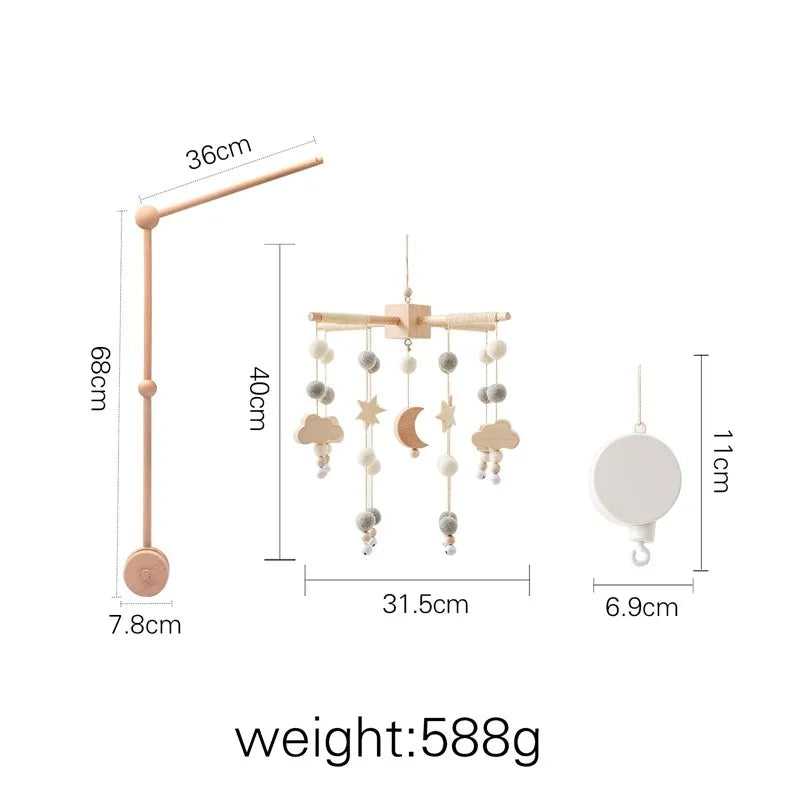 Hot Air Balloon Crib Mobile Newborn Sensory Toys Soothing - Tophatter Daily Deals