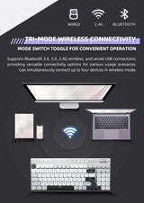 Wireless Low Profile Mechanical Keyboard 98 Keys PBT - Tophatter Daily Deals