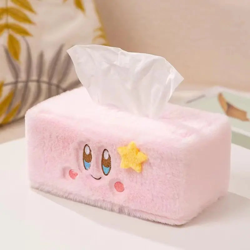 Star Kirby Plush Tissue Box Storage Pink Holder Case Home Decoration Standard Tissue Box Anime - Tophatter Daily Deals