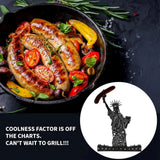 BBQ Accessory Portable Camping Hot Dog Grill Holder Rust-proof Sausage Stand Rack for Funny Bbq Heat-resistant Outdoor Sausage - Tophatter Daily Deals