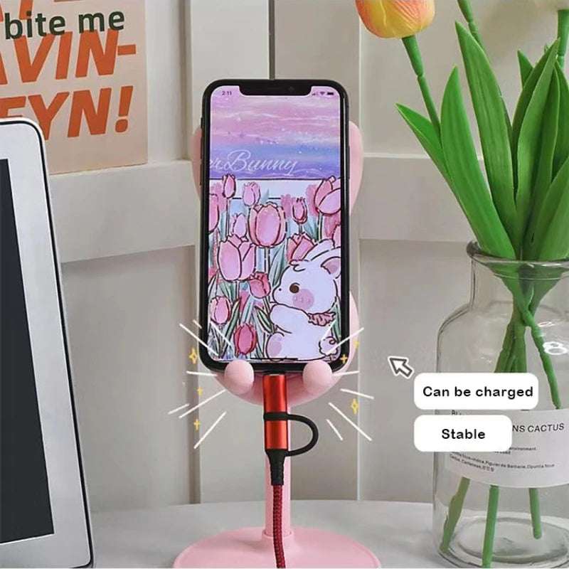 Bunny Rabbit Ears Phone Stand Telescopic Animals - Tophatter Daily Deals
