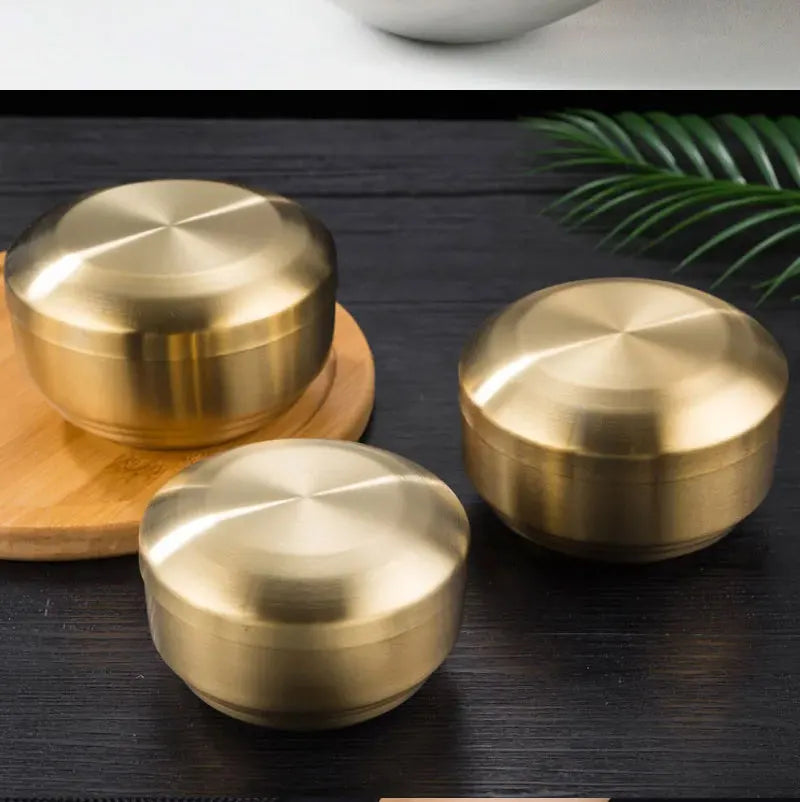 Stainless Steel Double Layer Rice Bowl With Lid Insulated - Tophatter Daily Deals