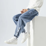 Stretchy Relaxed Men's Denim Joggers - Baggy Tapered, Denim - Tophatter Daily Deals