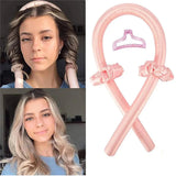 Heatless Curling Rod Headband No Heat Silk Curls Ribbon Hair Rollers Sleeping Soft Headband Lazy Hair Curlers Hair Styling Tools - Tophatter Daily Deals