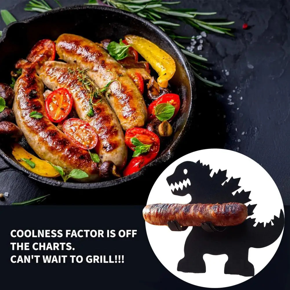 BBQ Accessory Portable Camping Hot Dog Grill Holder Rust-proof Sausage Stand Rack for Funny Bbq Heat-resistant Outdoor Sausage - Tophatter Daily Deals
