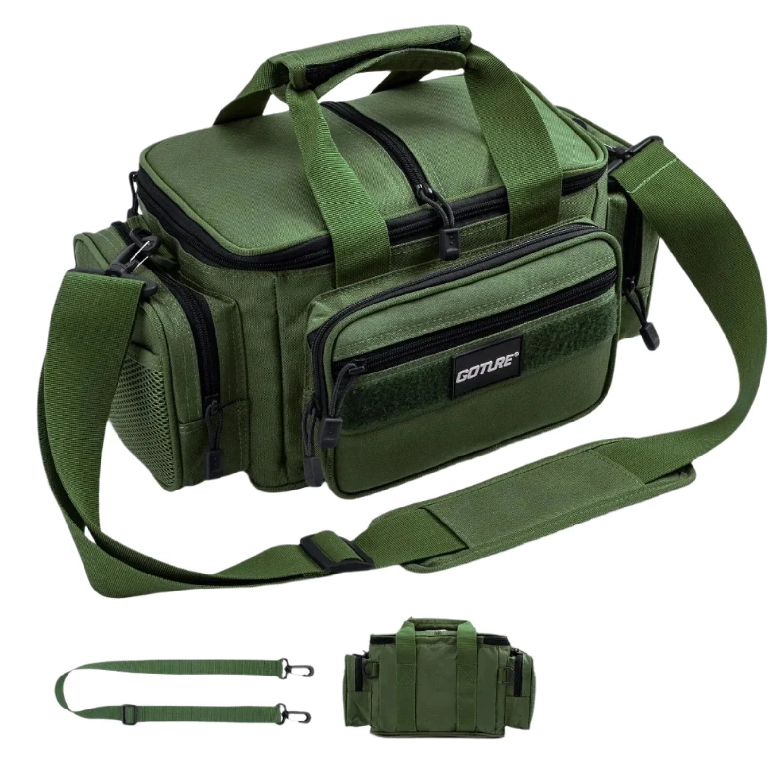 High-Capacity Tackle Shoulder Bag Outdoor Green Duffel Bags - Tophatter Daily Deals