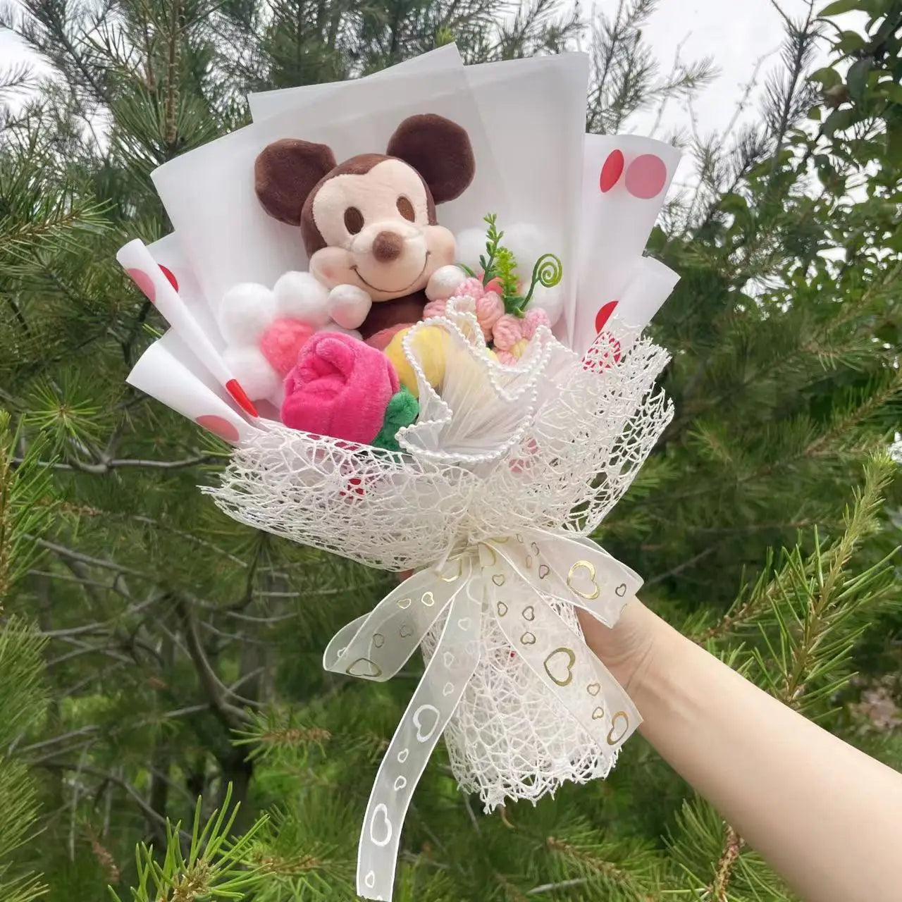 Winnie the Pooh, Micky Mouse, Toy Story Plush Bouquet Micky Mouse Flowers - Tophatter Daily Deals