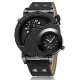 Quartz Sport Watch With Fabric Strap Irregular Alloy Case Black - Tophatter Daily Deals