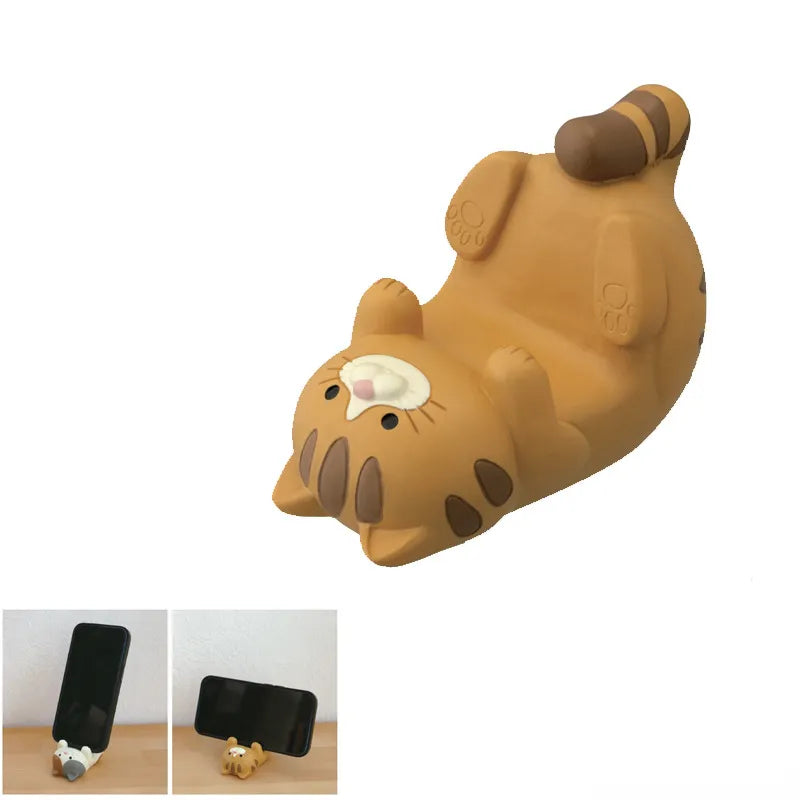 Kawaii Cat Glasses Holder Ginger Laying Animals - Tophatter Daily Deals
