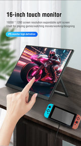 16 Inch Portable Touch Monitor 1920x1200 HDR10 Low Blue - Tophatter Daily Deals