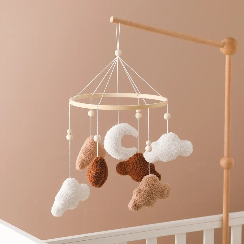 Baby Crib Mobile Wooden Nursery Newborn Sensory Toys - Tophatter Daily Deals
