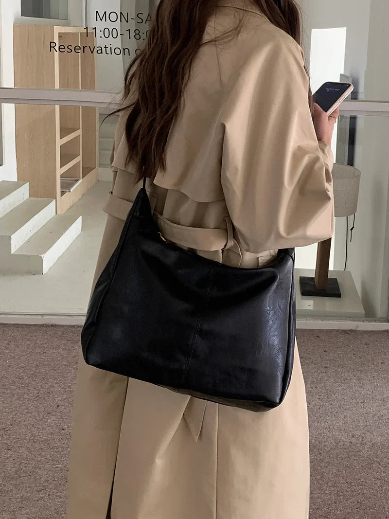 Soft Versatile Womens Hobo Bag - Slouchy, Faux Leather - Tophatter Daily Deals