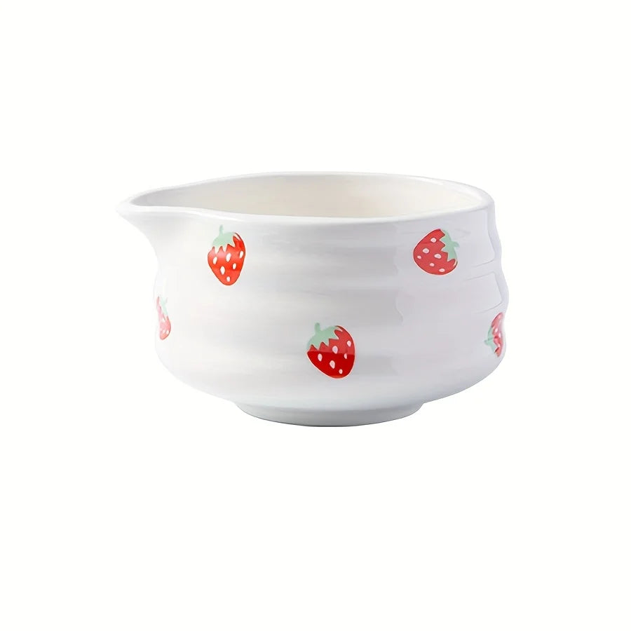 Matcha Bowl Set Ceramic Strawberry Whisk Chasen Kit Matcha Bowl - Tophatter Daily Deals