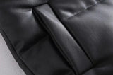 Warm Women’s PU Leather Vest - Padded Short, For Winter - Tophatter Daily Deals