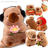 Kawaii Snack Attack: Hamburger Capybara Dog Pig Capibaras Pizza Bubble Tea Cushion Plush Animals - Tophatter Daily Deals