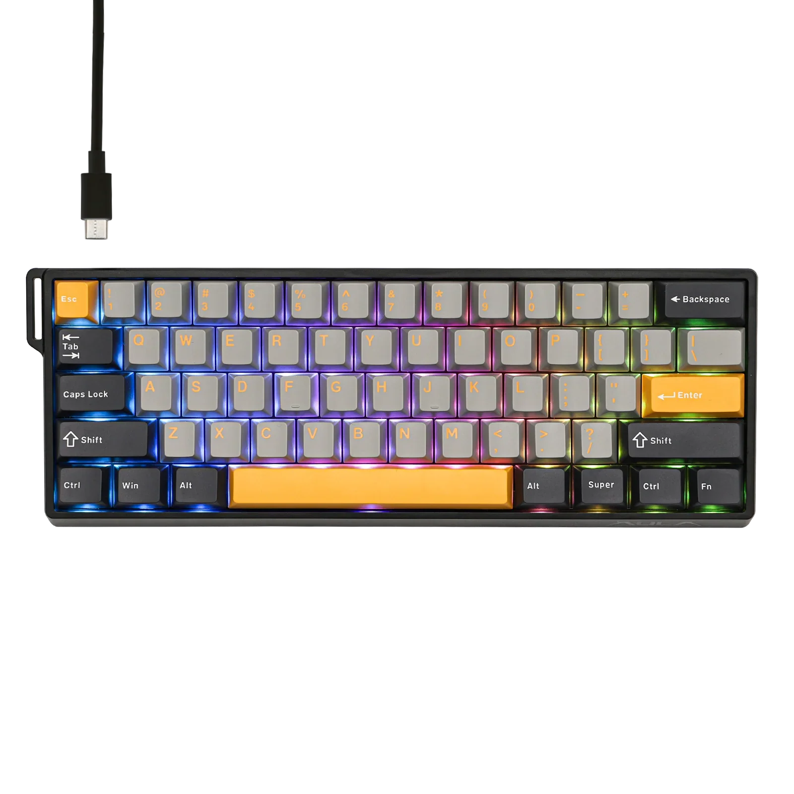 Mechanical 60 Percent Hot Swap Keyboard Aluminum RGB Hall - Tophatter Daily Deals