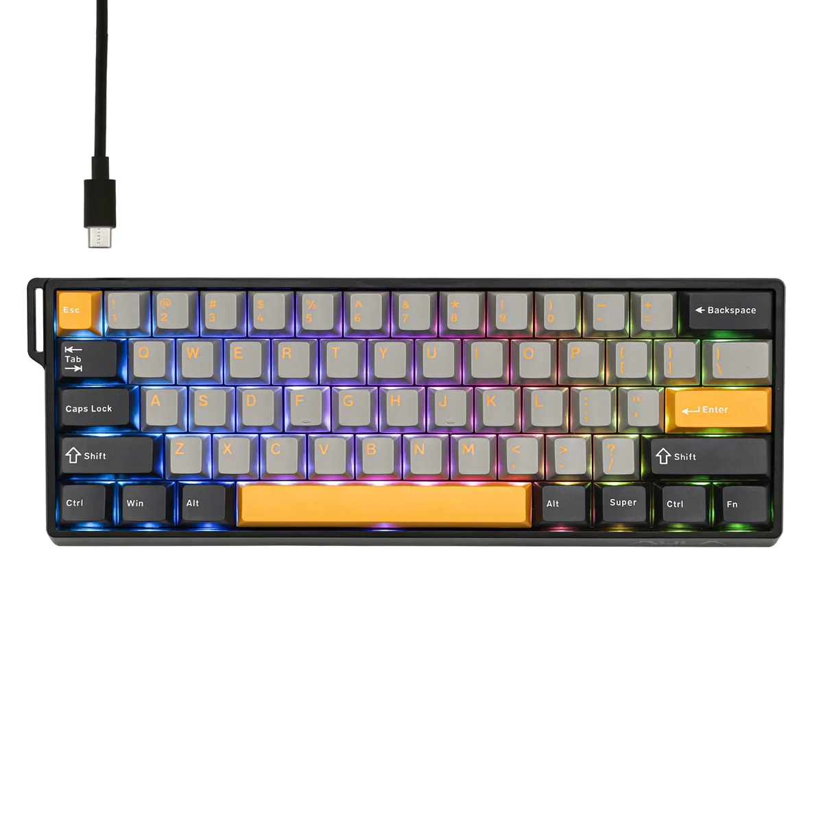 Mechanical 60 Percent Hot Swap Keyboard Aluminum RGB Hall - Tophatter Daily Deals