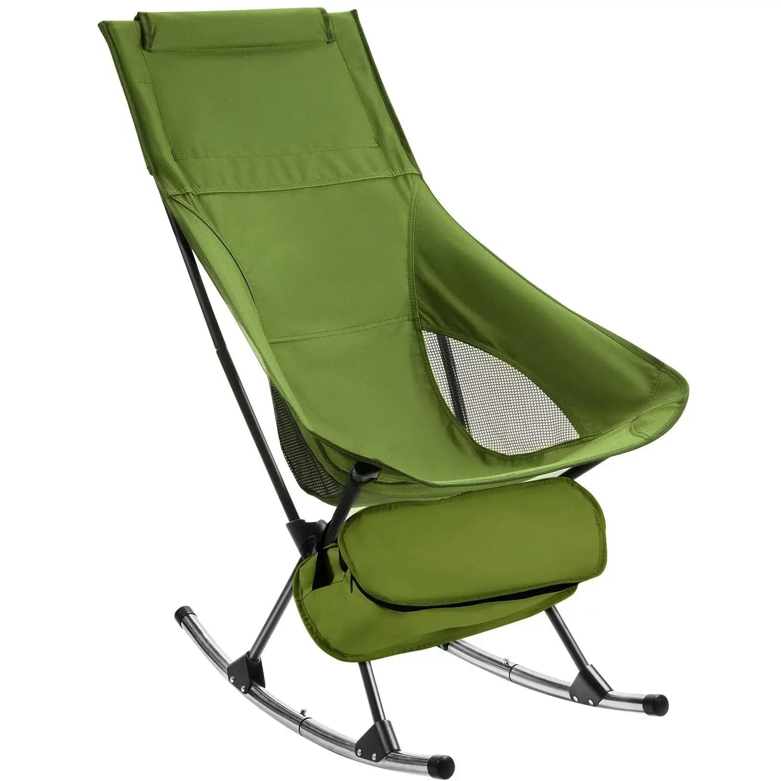 Foldable Camping Rocking Chair Green Camp Furniture - Tophatter Daily Deals