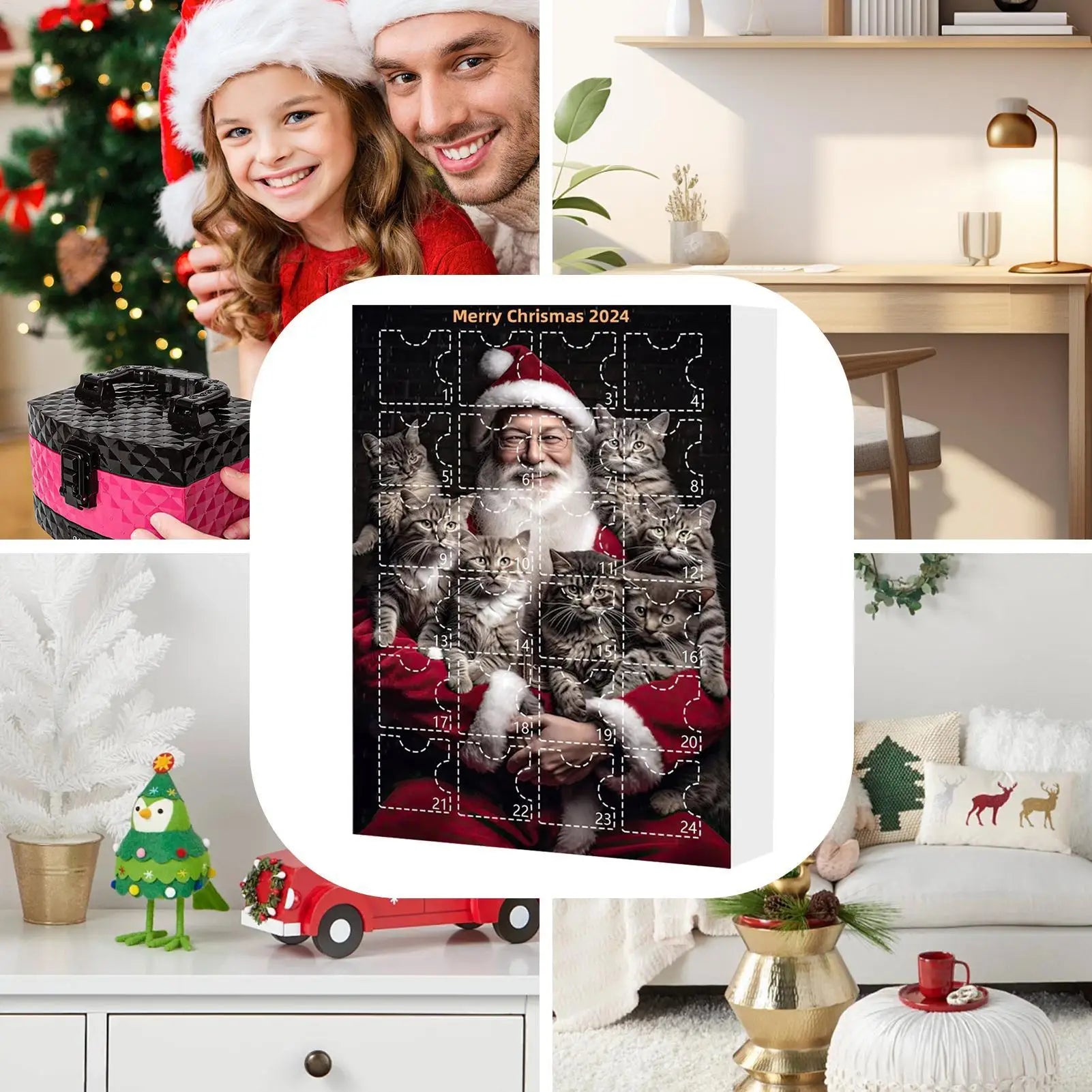 Cat Advent Calendar 24 Day Tree Ornaments Christmas - Tophatter Daily Deals