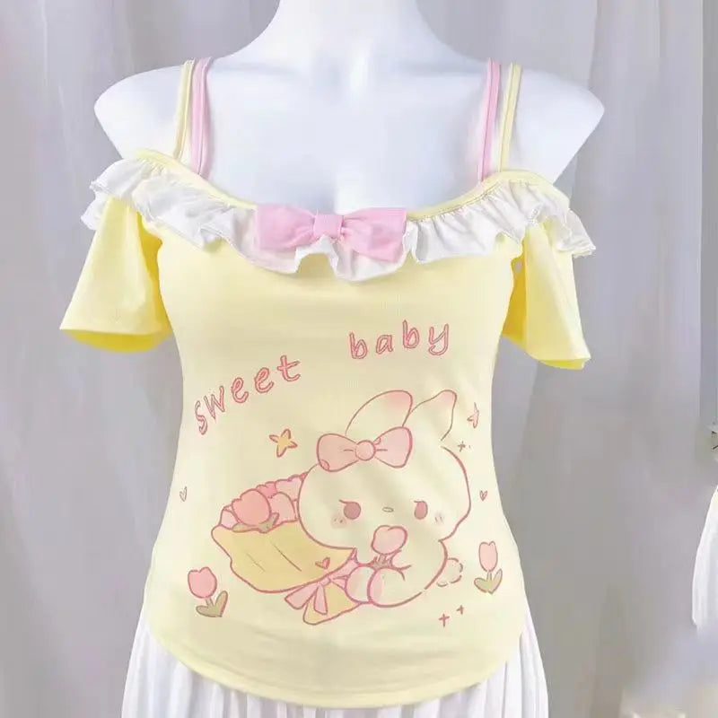 Kawaii Japanese T-shirt Cute Harajuku Top Anime - Tophatter Daily Deals