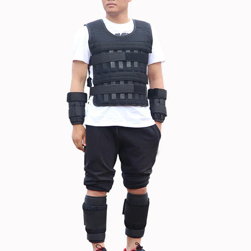 Adjustable Weighted Vest (Plates Not Included) Black Fitness - Tophatter Daily Deals