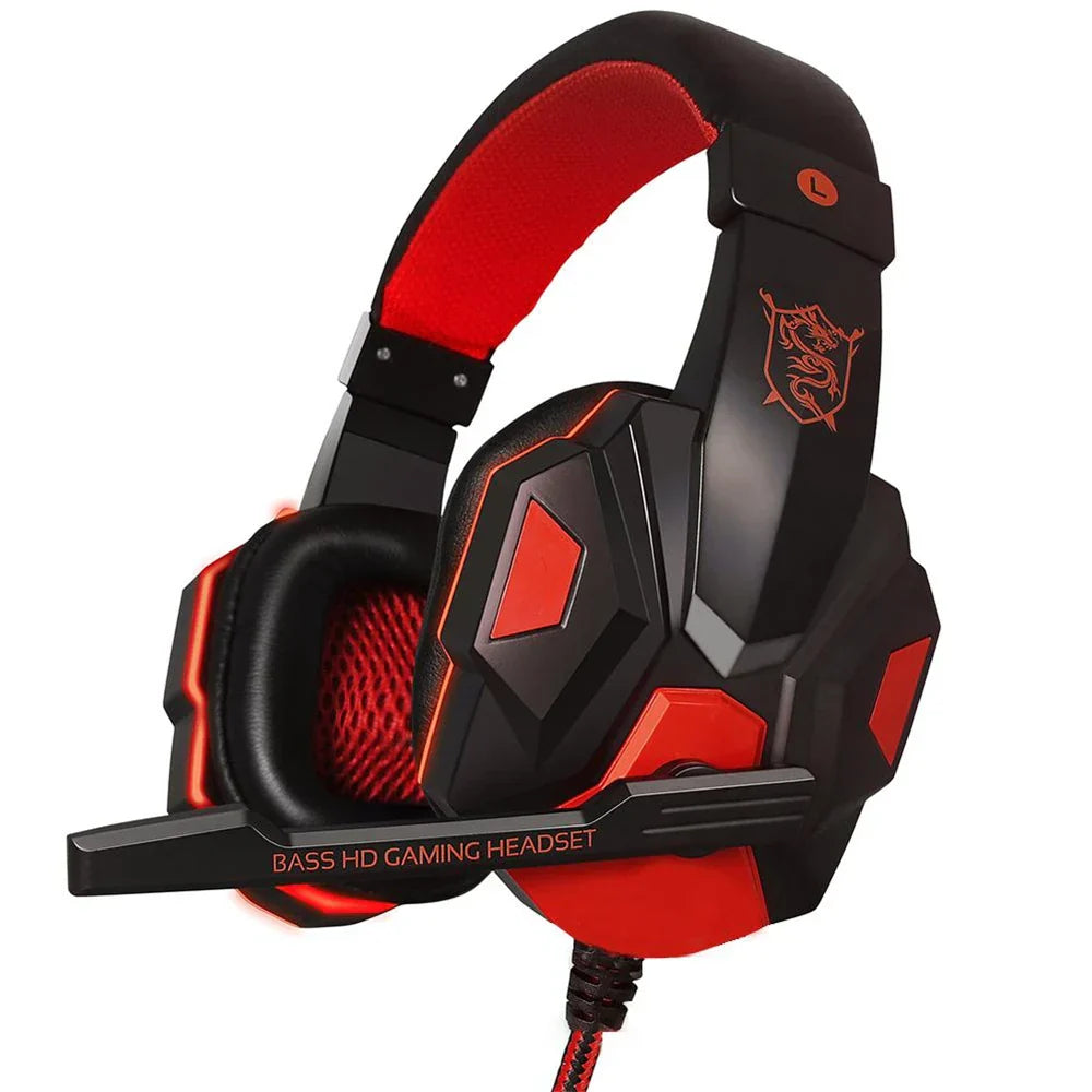 Gaming Headset Wired Noise Cancelling Microphone Adjustable - Tophatter Daily Deals